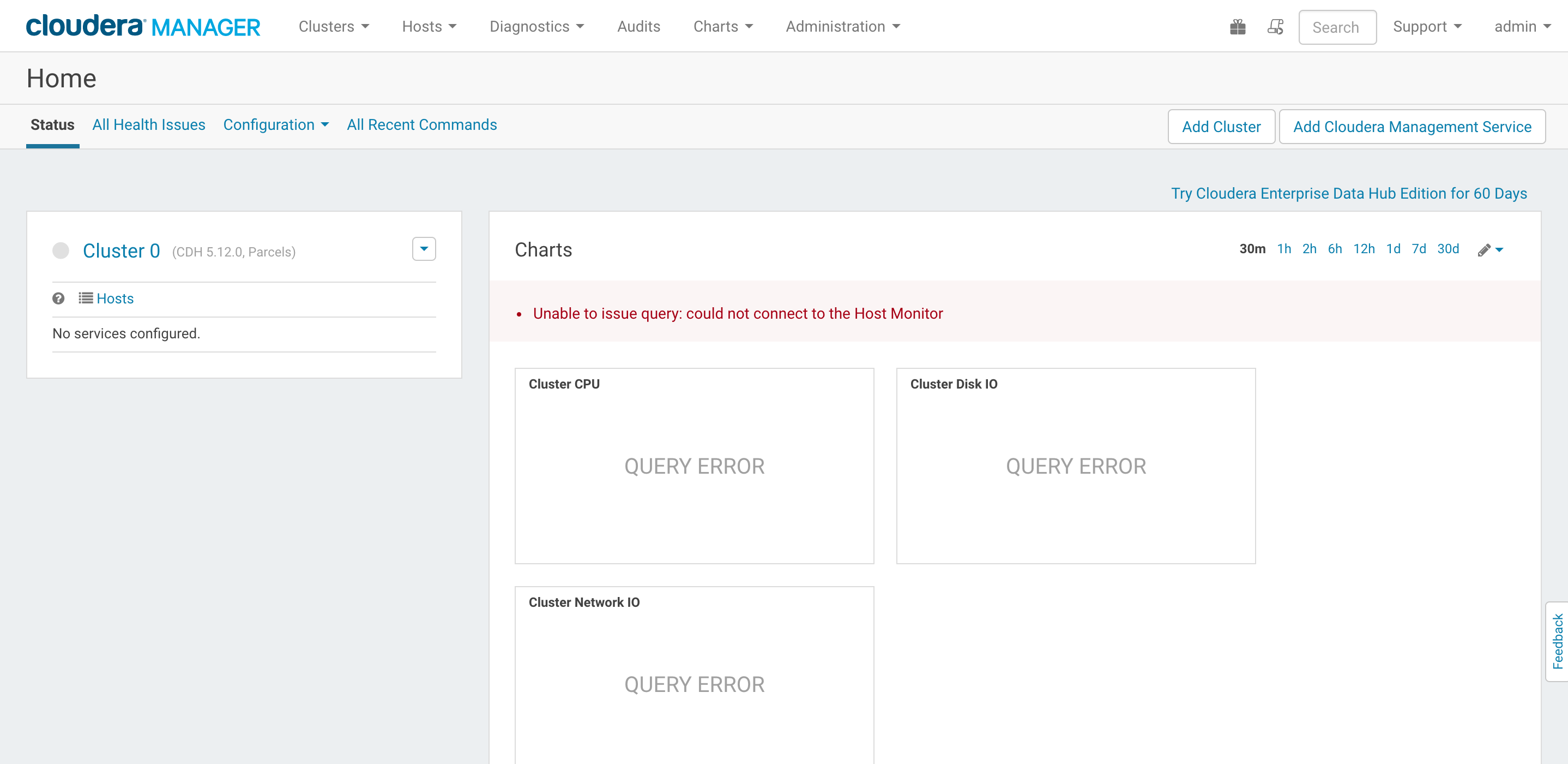 接返回 Cloudera Manager